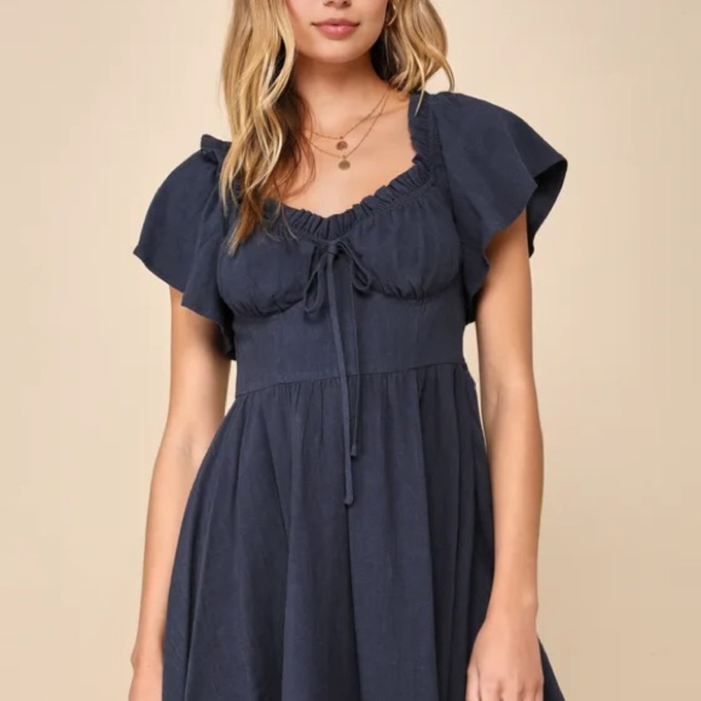 Lulu's Navy Mini Dress